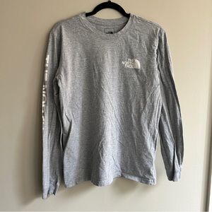 Men’s Long Sleeve Grey North Face T Shirt